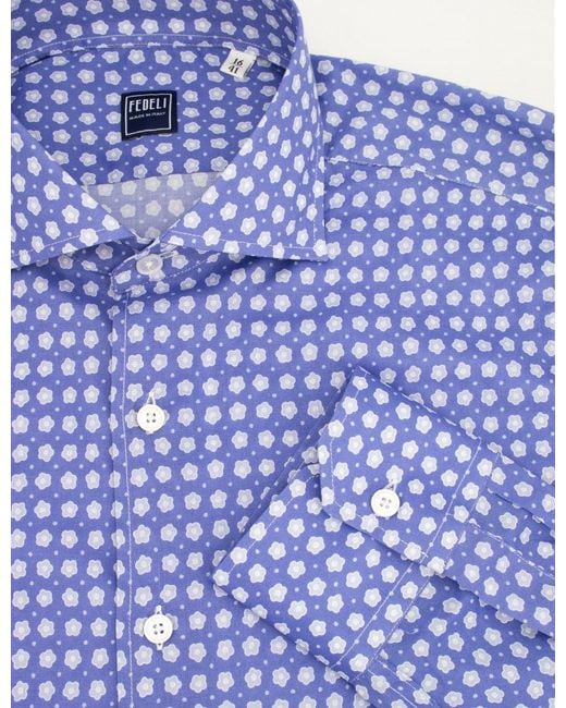 Fedeli Blue Shirt for men
