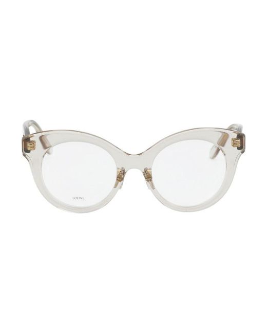 Loewe Metallic Eyeglasses Square Full Rim, Transparent Frame And Clear Demo Lens Lw50074F057