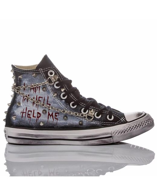 MIMANERA Gray Converse Hell Customized