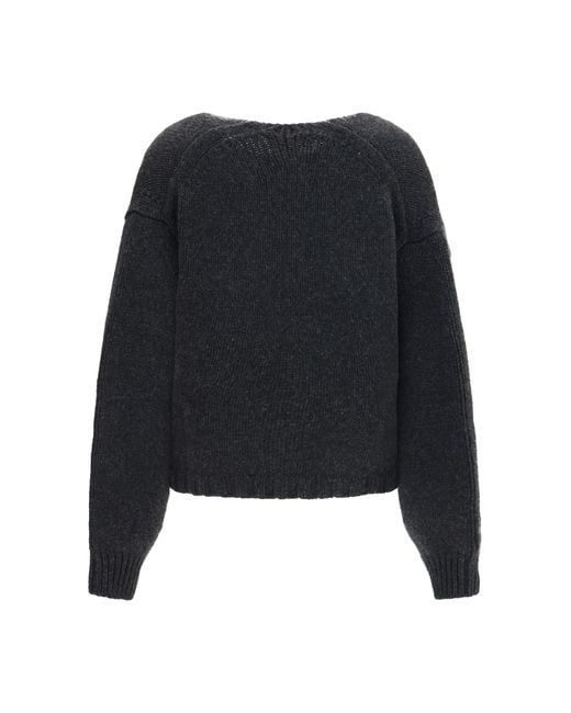Khaite Black Axel V-Neck Cardigan Kashmir/Capra Hircus