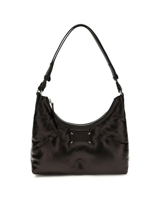 Maison Margiela Black Small Glam Slam Hobo Shoulder Bag Lamb Ovis Aries