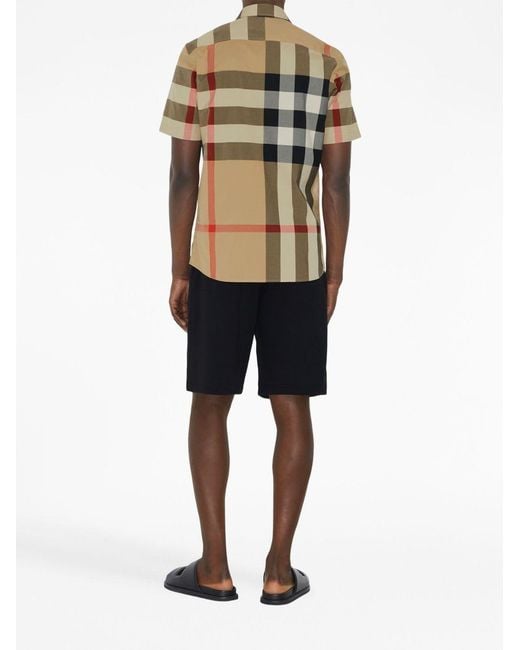 Burberry Green Check Cotton Shirt for men