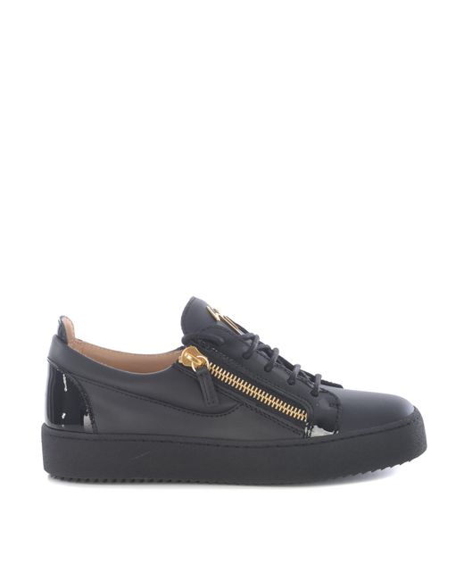 Giuseppe Zanotti Leather Sneakers Birel In Pelle E Vernice in Nero (Black)  for Men | Lyst