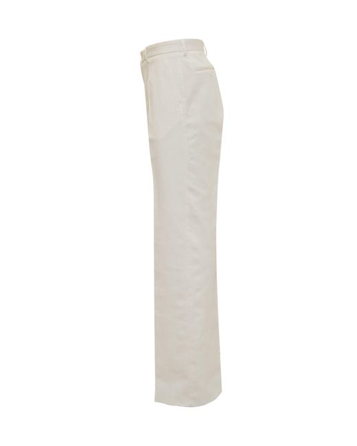Dolce & Gabbana White Cotton And Viscose Trousers for men