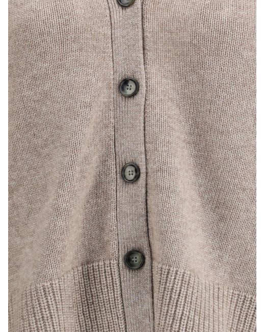 Allude Multicolor Wool And Cashmere Cardigan