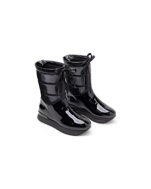 Hogan Black Restyling Padded Boots