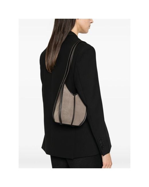 Hereu Gray Tote Bag Suede Calf