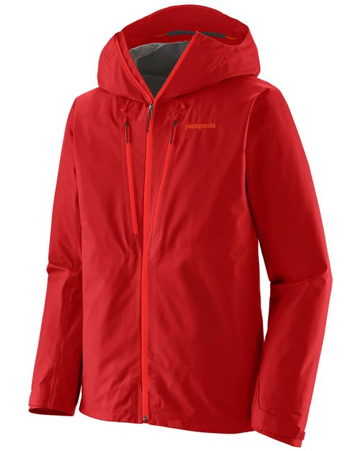 Patagonia Red Triolet Jacket Hooded Rain Jacket for men
