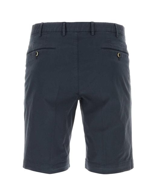 PT01 Blue Stretch Cotton Bermuda Shorts for men