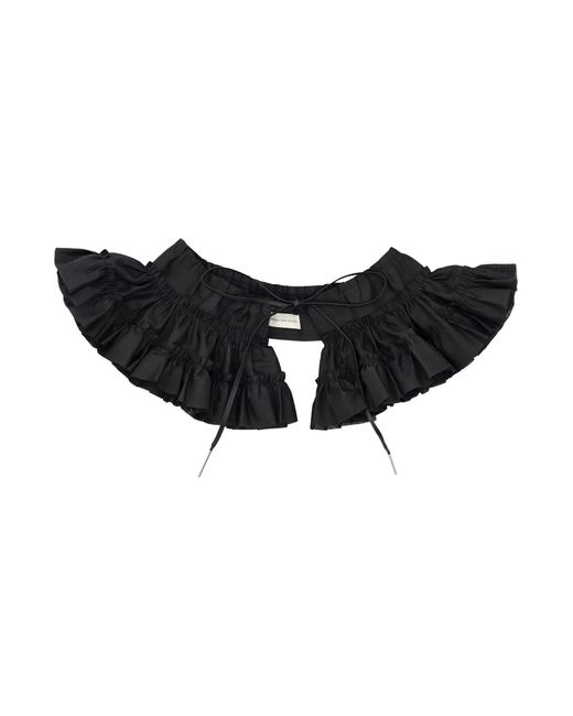 Dries Van Noten Black Georgie Ruffle Belt
