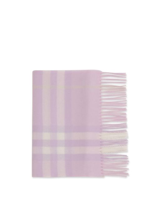 Burberry Purple Embroidered Cashmere Scarf
