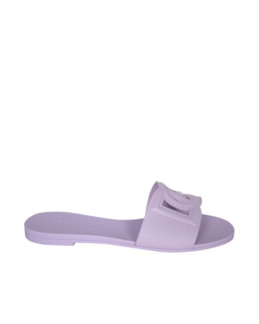 Dolce & Gabbana Purple Lilac Beachwear Sandals