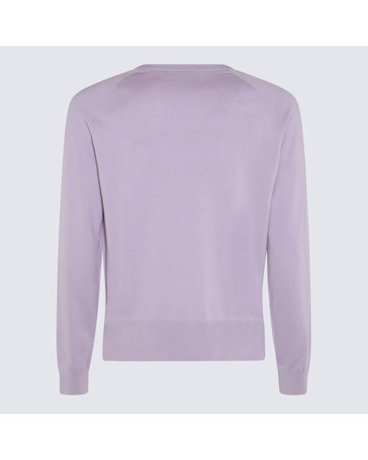 Piacenza Cashmere Purple Lilac Cotton Silk Blend Jumper for men