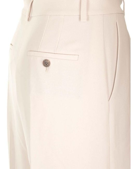 Theory Natural Double Pleated Trousers