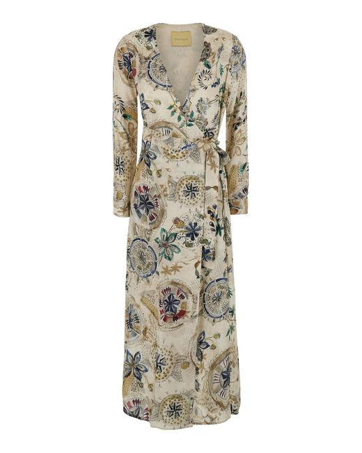 Momoní Natural Dress V-Neck Viscose