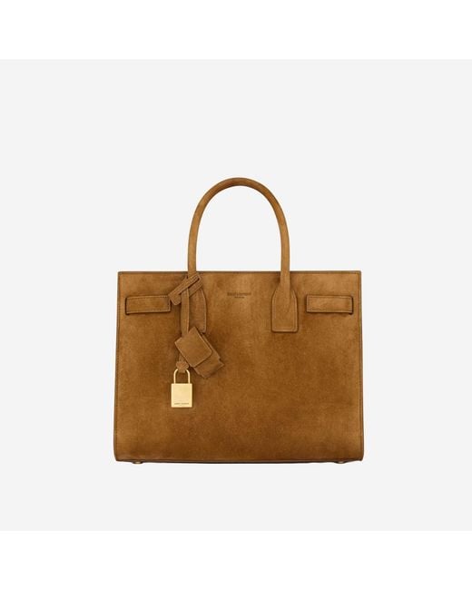 Saint Laurent Brown Suede Bag Shoulder