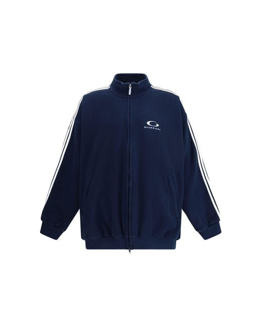 Balenciaga Blue Loop Sports Icon Zip Jacket for men