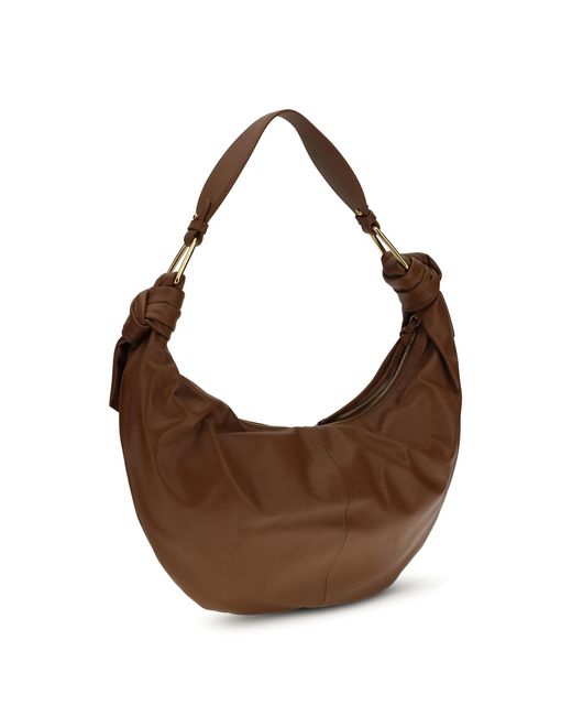 Coccinelle Brown Furoshiki Shoulder Bag Calf Leather Bos Taurus