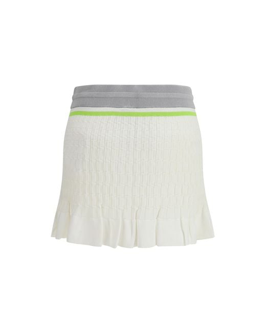 Casablanca White Tennis Mini Skirt Cotton