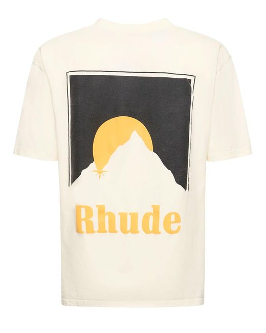 Rhude White Cotton T-shirt for men