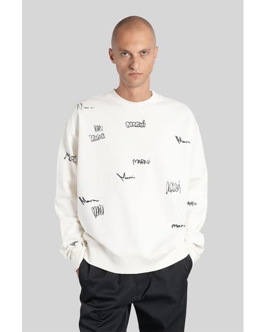 Marni White Sweatshirt for men