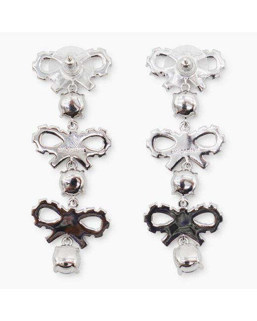 Self-Portrait White Brass Earrings