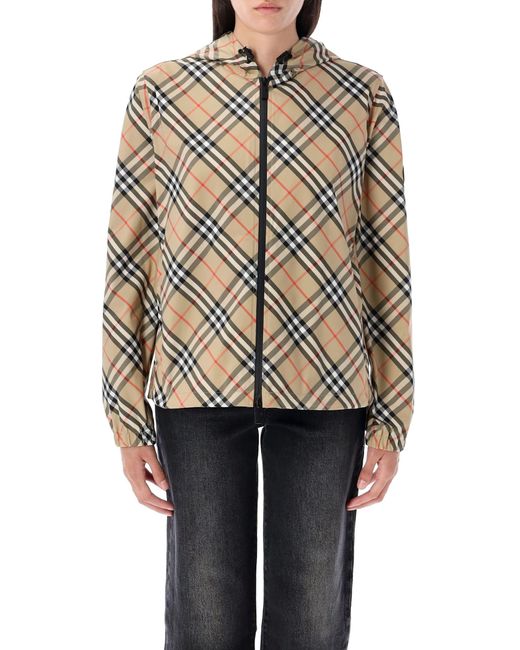 Burberry Multicolor Check Hooded Jacket