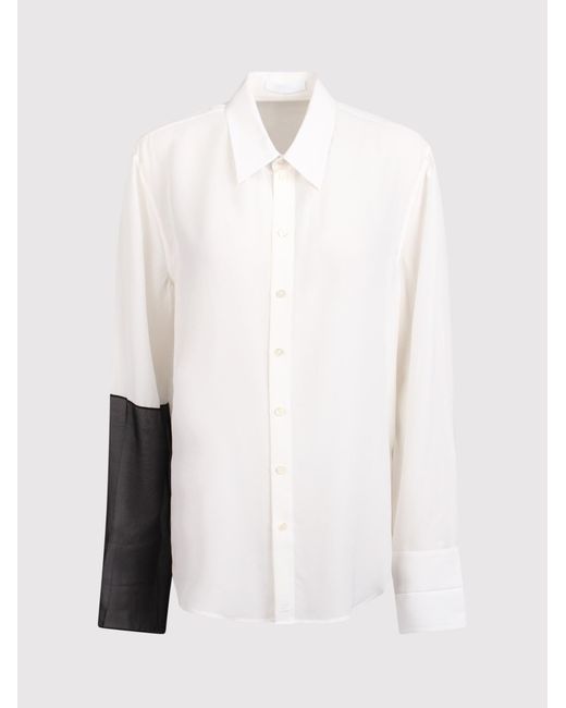 Helmut Lang White Silk Shirt