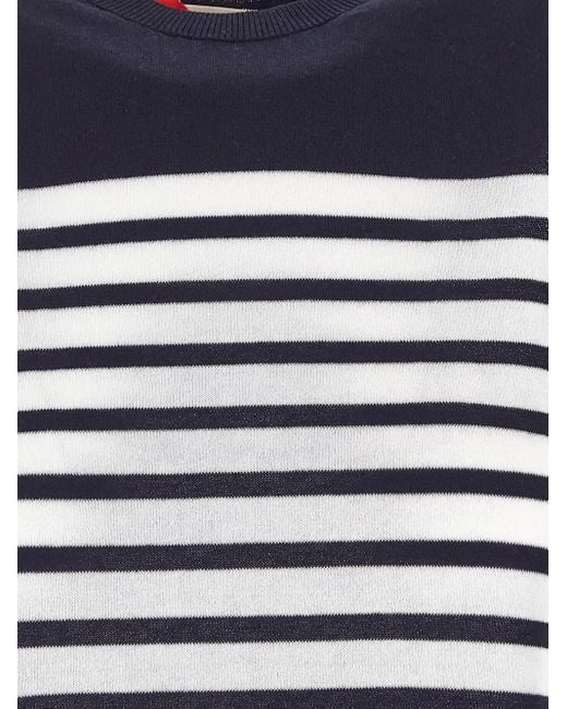 Semicouture Blue Striped Sleeveless Knit