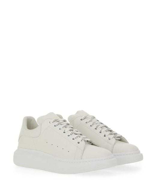 McQueen White Sneakers Oversize Leather Trainers for men