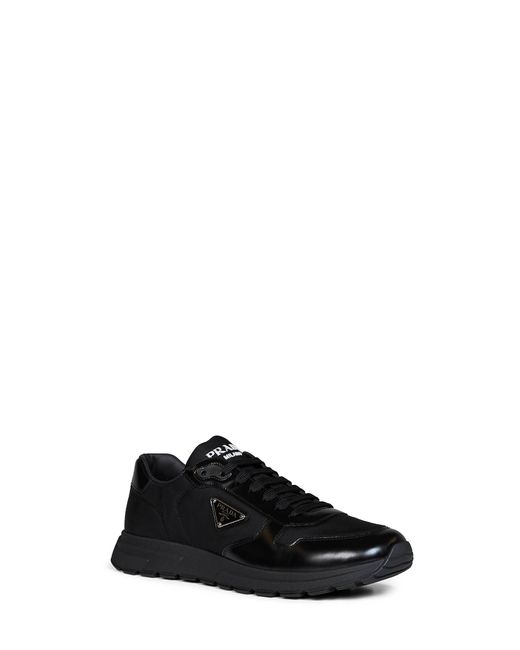 Prada Black Calzature Re-Nylon And Brushed Leather Prax 01 Sneakers for men
