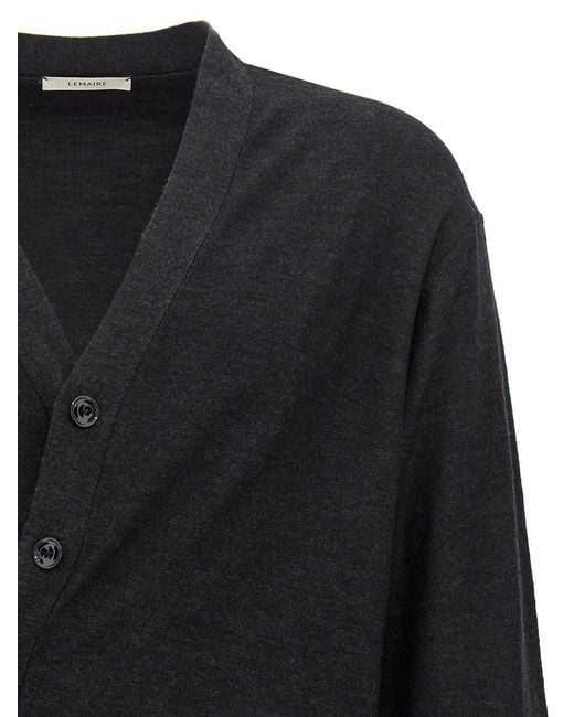 Lemaire Black 'Relaxed Twisted' Cardigan for men