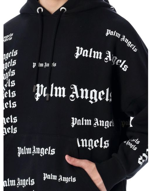 Palm Angels Ultra Logo Over Hoodie in Black for Men | Lyst