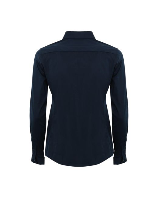 Fay Blue Poplin Shirt With Italian Collar