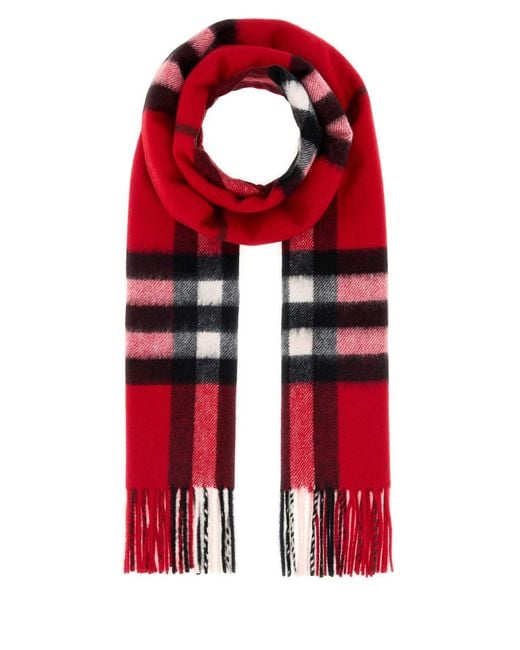 Burberry Red Scarves And Foulards
