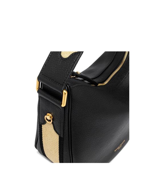 Gianni Chiarini Black Armonia Leather Shoulder Bag