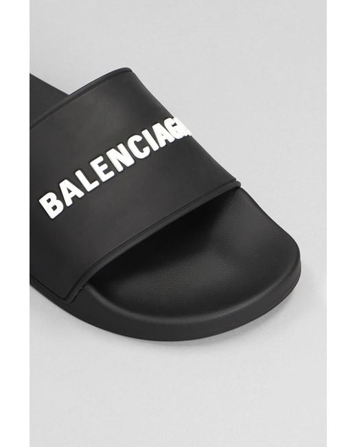 【関税＆送料込み】Balenciaga Pool Slide Slipper-Mule Balenciaga Pool Slide Slipper-Mule in Gray for Men | Lyst