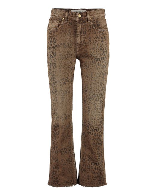 Golden Goose Deluxe Brand Brown Deryn Cropped Flare Jeans