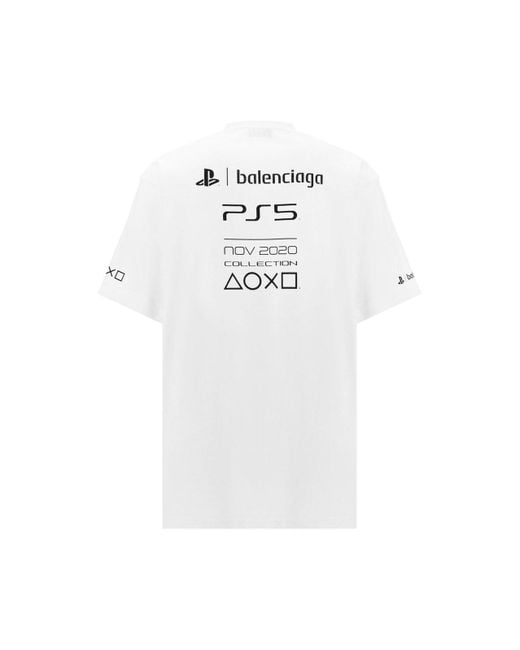 Balenciaga X Sony Playstation 5 Boxy T-Shirt in White for