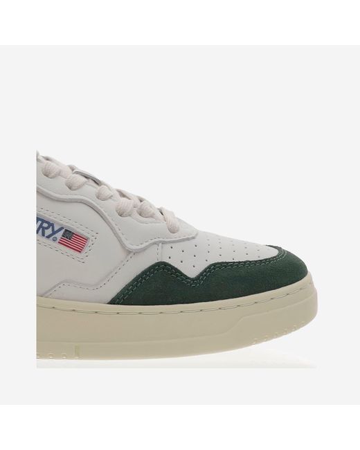 Autry Gray Low Medalist Leather Sneakers for men