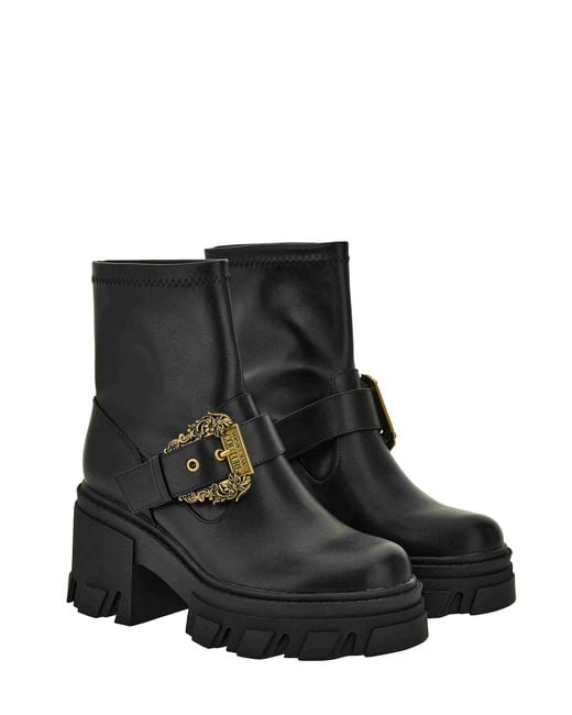 Versace Black Jeans Couture Ankle Boots