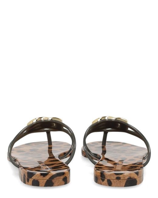 Dolce & Gabbana Multicolor Slide Sandals With Logo Thermoplastic Polyurethane