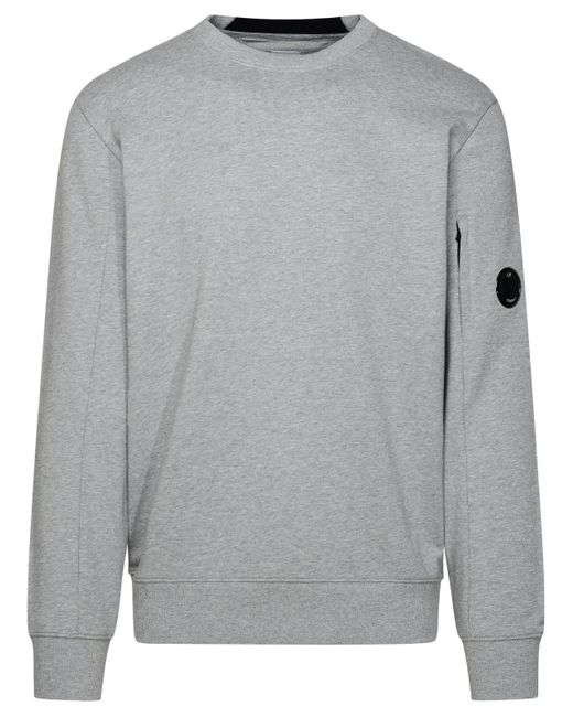 C P Company Gray Heavyweight Lens Sweatshirt for men