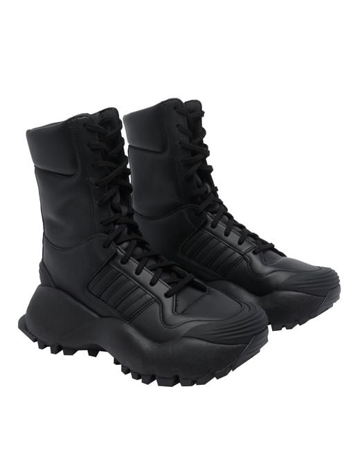 ADIDAS X WILLY CHAVARRIA Black Boots Calf Leather/Rubber Sole for men