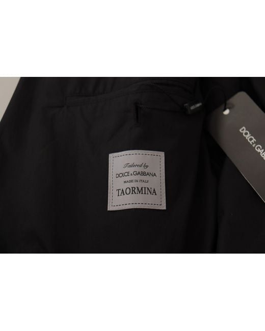 Dolce & Gabbana Black Single Breasted Taormina Blazer Cotton Clothing for men