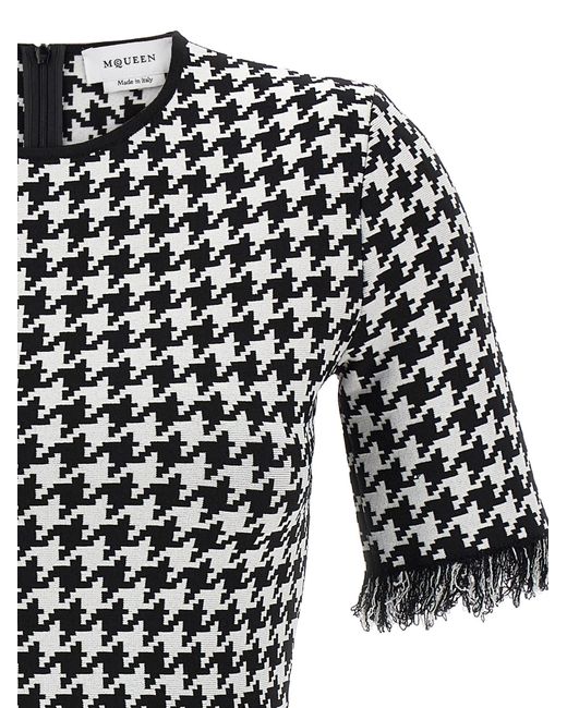 Alexander McQueen Black Patterned Dress