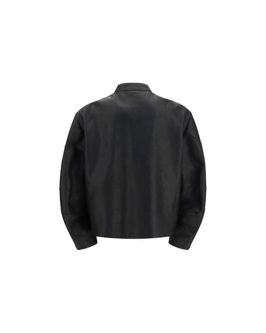 Gucci Black Calf Leather Bos Taurus Biker Jacket Clothing for men