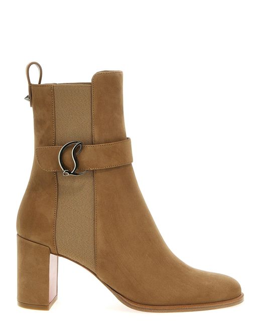 Christian Louboutin Brown Cl Ankle Boots