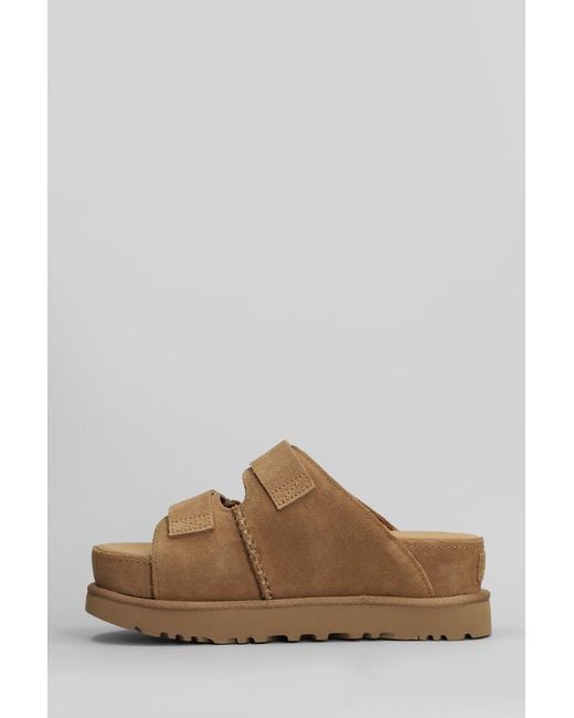 Ugg Brown Goldenstar Hi Slide Slipper-Mule