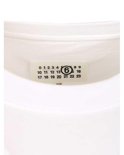 MM6 by Maison Martin Margiela White Trompe T-Shirt for men